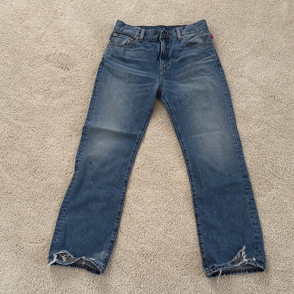 Denimist Joni mid rise Distressed Blue Jeans Sz 27